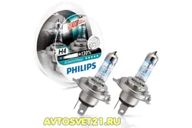 Автолампы H4 PHILIPS X-Treme Vision +130%